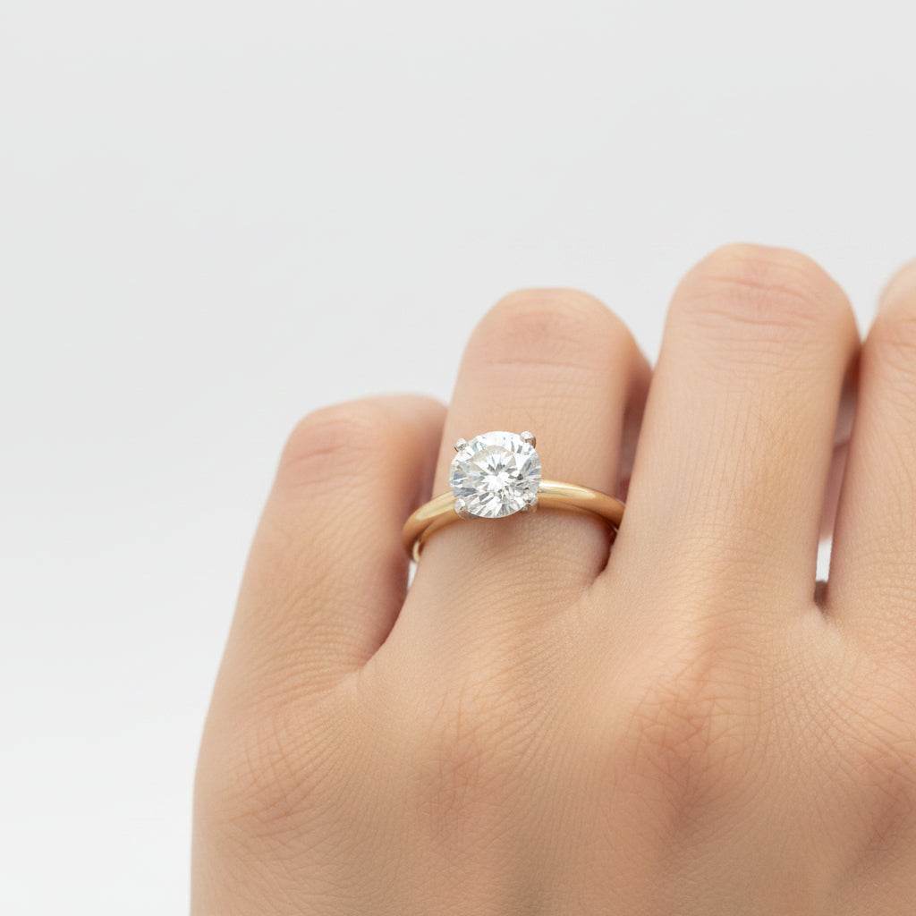 14K Yellow Gold Solitaire Engagement Ring