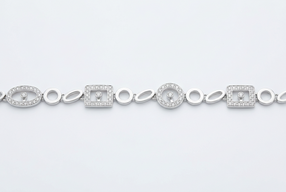 14K WHITE GOLD DIAMOND BRACELET