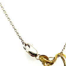 14K Yellow Gold Emerald and Diamond Pendant Necklace