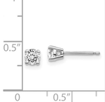 14K White Gold Diamond Solitaire Stud Earrings - Jewelry Design Gallery of East Windsor