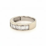 14K White Gold Baguette Diamond Wedding Band - Jewelry Design Gallery of East Windsor