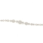 14K White Gold Circle Link Eternity Diamond Bracelet - Jewelry Design Gallery of East Windsor