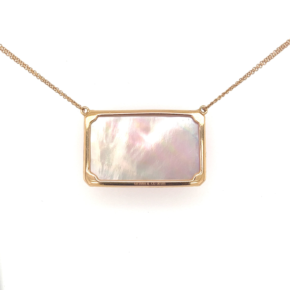 14K Rose Gold Diamond Pendant with Cable Necklace - Jewelry Design Galleria