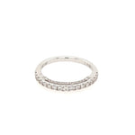 14K White Gold and Diamond Half Eternity Wedding Band - Jewelry Design Gallery of East Windsor