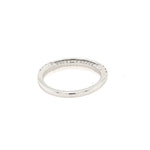 14K White Gold and Diamond Half Eternity Wedding Band - Jewelry Design Gallery of East Windsor