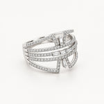 14K White Gold and Diamond Wide Fashion Ring - Jewelry Design Gallery of East Windsor