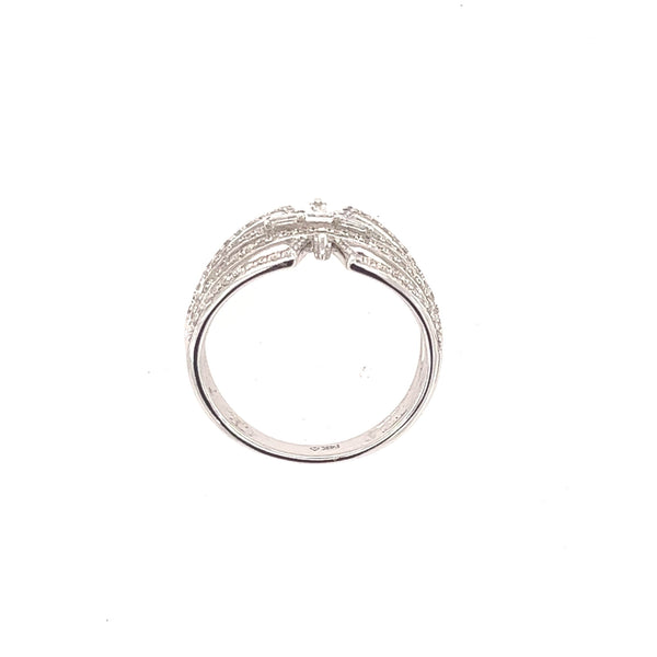 14K White Gold and Diamond Wide Fashion Ring - Jewelry Design Gallery of East Windsor