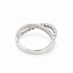 14K White Gold Criss Cross Diamond Ring - Jewelry Design Gallery of East Windsor