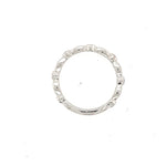 14K White Gold Diamond and Sapphire Fancy Wedding Band - Jewelry Design Gallery of East Windsor