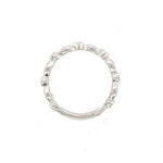 14K White Gold Diamond and Ruby Fancy Wedding Band - Jewelry Design Gallery of East Windsor