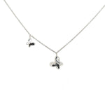 14K White Gold Butterfly Diamond Necklace - Jewelry Design Gallery of East Windsor