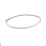 14K White Gold Diamond Half Eternity Oval Bangle - Jewelry Design Gallery of East Windsor