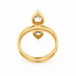 14K Yellow Gold Smokey Topaz, Green Amethyst and Diamond Ring - Jewelry Design Gallery of East Windsor