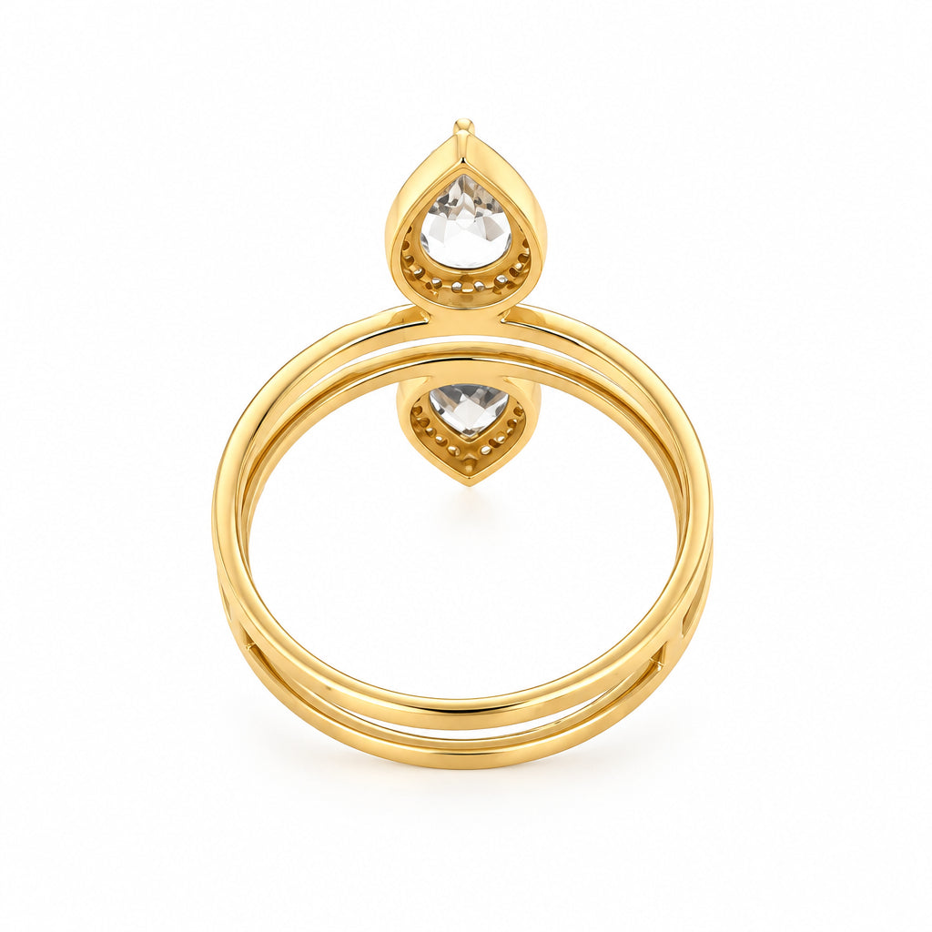 14K Yellow Gold Smokey Topaz, Green Amethyst and Diamond Ring - Jewelry Design Gallery of East Windsor