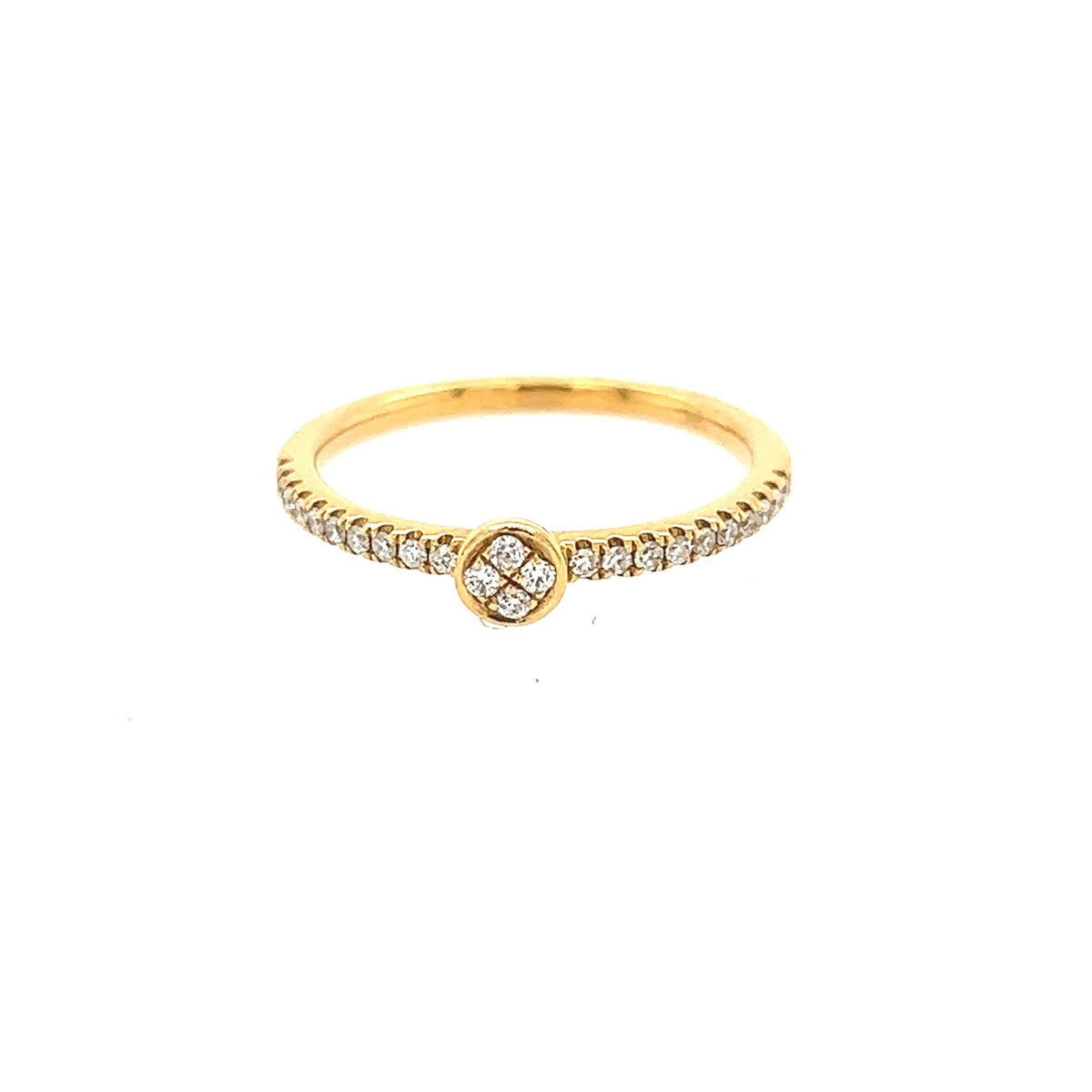 18K Diamond Dainty Wedding Band Ring - Jewelry Design Gallery of East Windsor