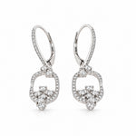 14K White Gold Diamond Dangle Earrings - Jewelry Design Gallery of East Windsor