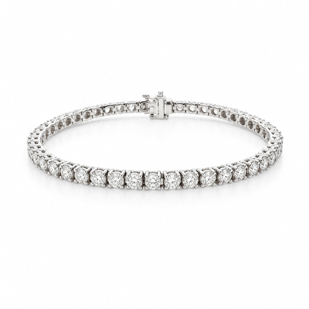 14K White Gold Diamond Tennis Bracelet - Jewelry Design Gallery of East Windsor