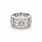 14K White Gold Intricate Diamond wedding Band - Jewelry Design Gallery of East Windsor