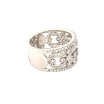 14K White Gold Intricate Diamond wedding Band - Jewelry Design Gallery of East Windsor