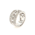 14K White Gold Intricate Diamond wedding Band - Jewelry Design Gallery of East Windsor