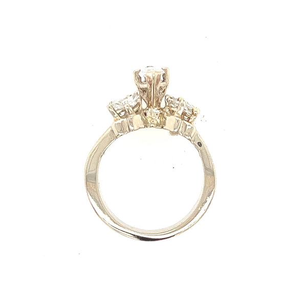14K White Gold Marquise Diamond Engagement Ring - Jewelry Design Gallery of East Windsor