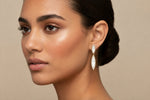 14K Yellow Gold Diamond And Mother Of Pearl Drop Earrings - Jewelry Design Gallery of East Windsor
