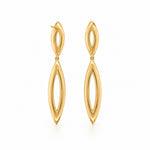 14K Yellow Gold Diamond And Mother Of Pearl Drop Earrings - Jewelry Design Gallery of East Windsor