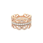 14K Rose Gold and Diamond Etruscan Statement Ring - Jewelry Design Gallery of East Windsor