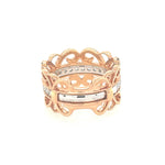 14K Rose Gold and Diamond Etruscan Statement Ring - Jewelry Design Gallery of East Windsor