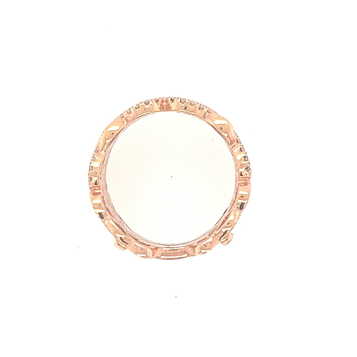 14K Rose Gold and Diamond Etruscan Statement Ring - Jewelry Design Gallery of East Windsor