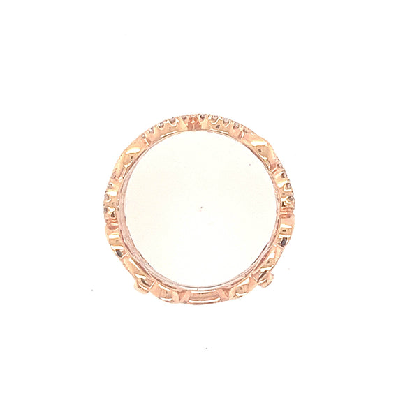 14K Rose Gold and Diamond Etruscan Statement Ring - Jewelry Design Gallery of East Windsor