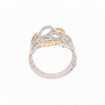 14K Two Tone Oval Diamond Statement Ring - Jewelry Design Gallery of East Windsor