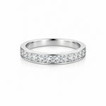 Platinum 1 carat Half Eternity Diamond Wedding Band - Jewelry Design Gallery of East Windsor