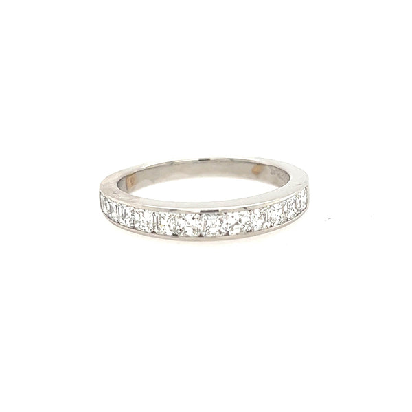 Platinum 1 carat Half Eternity Diamond Wedding Band - Jewelry Design Gallery of East Windsor