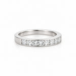 Platinum 1 carat Half Eternity Diamond Wedding Band - Jewelry Design Gallery of East Windsor