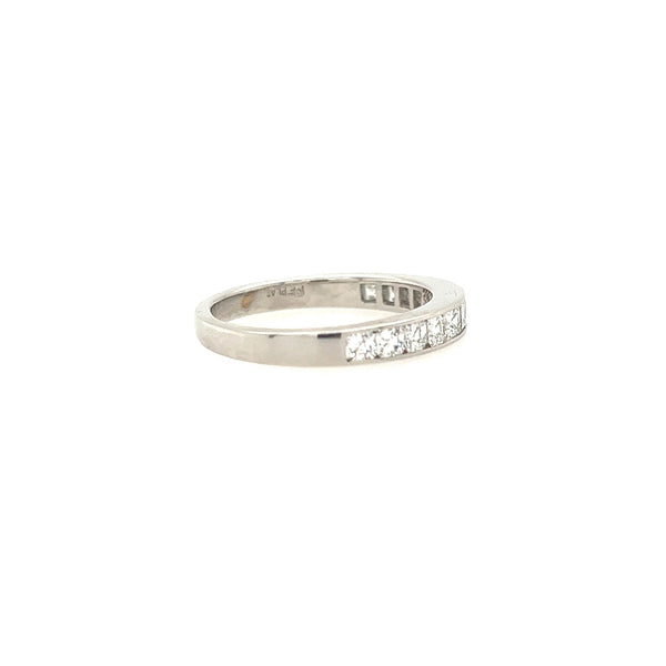 Platinum 1 carat Half Eternity Diamond Wedding Band - Jewelry Design Gallery of East Windsor