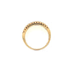 14K Yellow Gold Princess Cut Blue Sapphire & diamind Ring Band - Jewelry Design Gallery of East Windsor