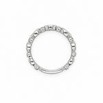 14K White Gold Round Diamond and Ruby Marquise Stacking Ring - Jewelry Design Gallery of East Windsor