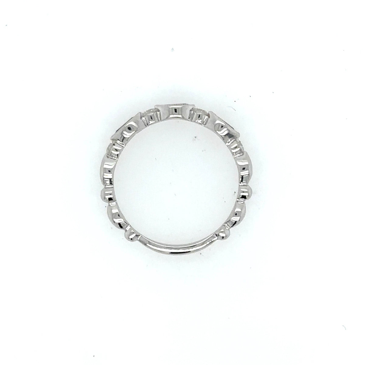 14K White Gold Marquise Diamond and Sapphire ring - Jewelry Design Gallery of East Windsor