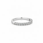 14K White Gold Diamond Half Eternity Wedding Band - Jewelry Design Gallery of East Windsor