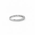 14K White Gold Diamond Half Eternity Wedding Band - Jewelry Design Gallery of East Windsor