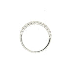 14K White Gold Diamond Half Eternity Wedding Band - Jewelry Design Gallery of East Windsor