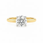 14K Yellow Gold Round Brilliant Cut Diamond Solitaire Engagement Ring - Jewelry Design Gallery of East Windsor