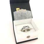 14K White Gold Diamond and Sapphire Band with 0.52-Carat Diamond - Jewelry Design Gallery of East Windsor