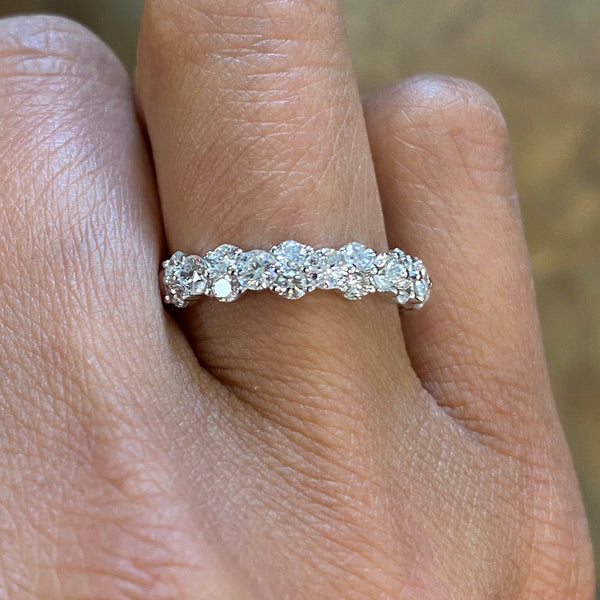 14K White Gold Diamond Wedding Band with .92 carats - Jewelry Design Gallery of East Windsor