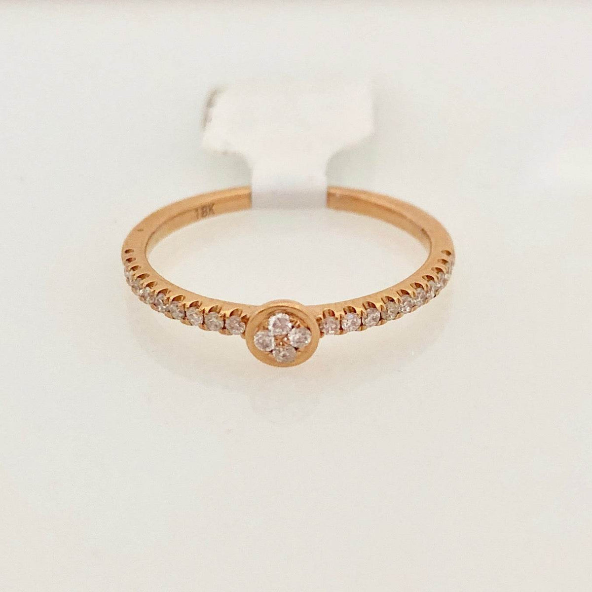 18K Diamond Dainty Wedding Band Ring - Jewelry Design Gallery of East Windsor