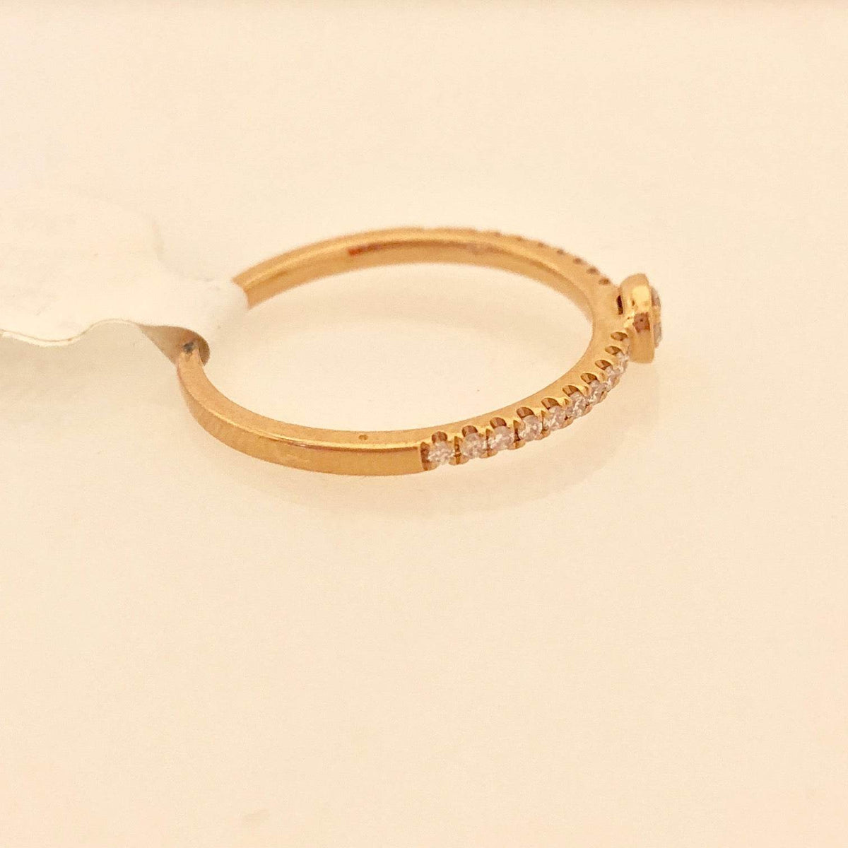 18K Diamond Dainty Wedding Band Ring - Jewelry Design Gallery of East Windsor