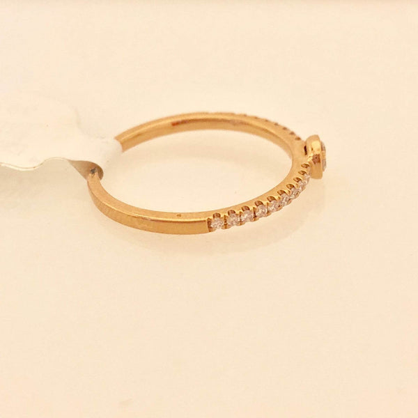 18K Diamond Dainty Wedding Band Ring - Jewelry Design Gallery of East Windsor